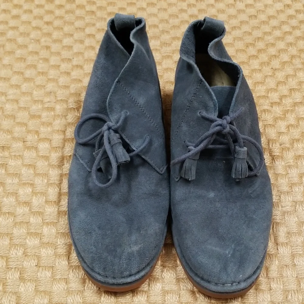 Hush Puppies Navy Suede Ankle Boots